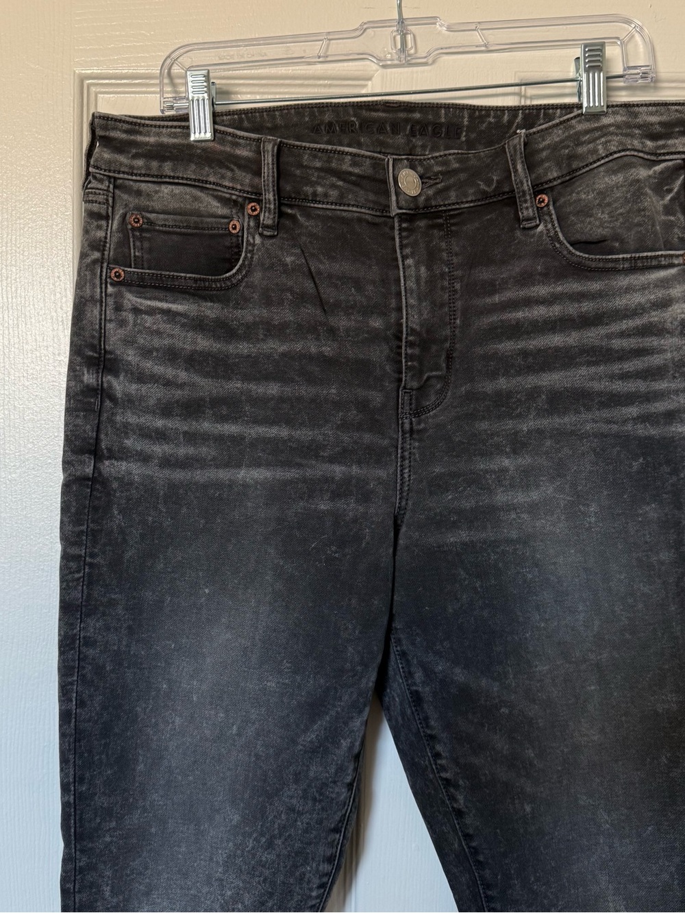 American Eagle Outfitters High-Rise Washed Black Jeans